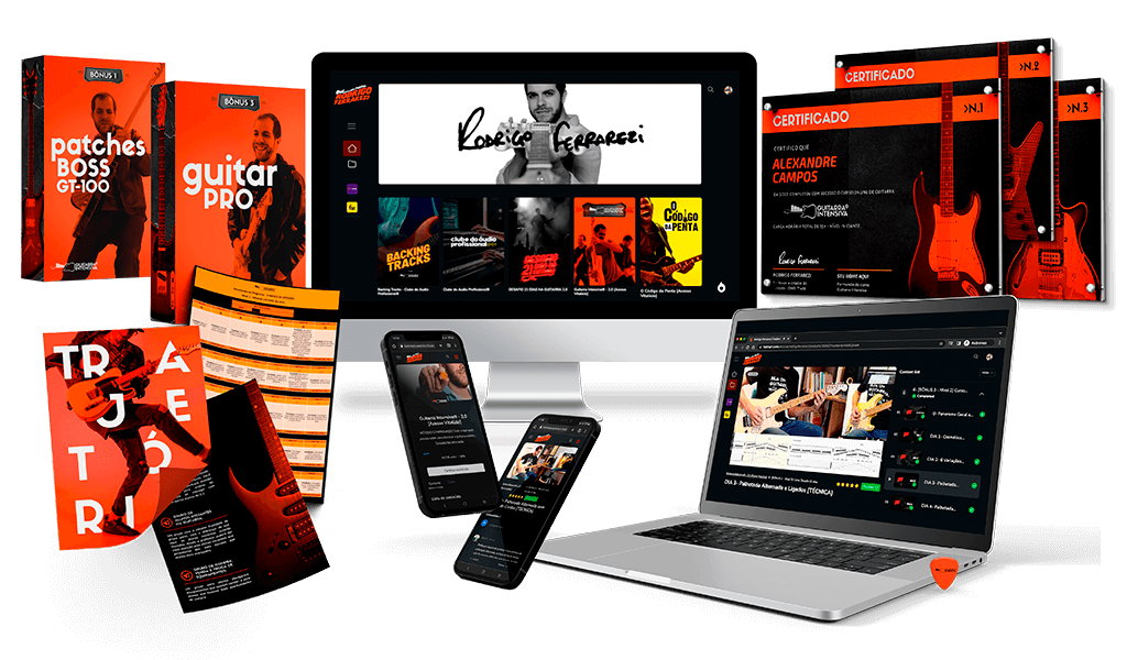 Melhores cursos de guitarra online. Guitarra Intensiva por Rodrigo Ferrarezi.